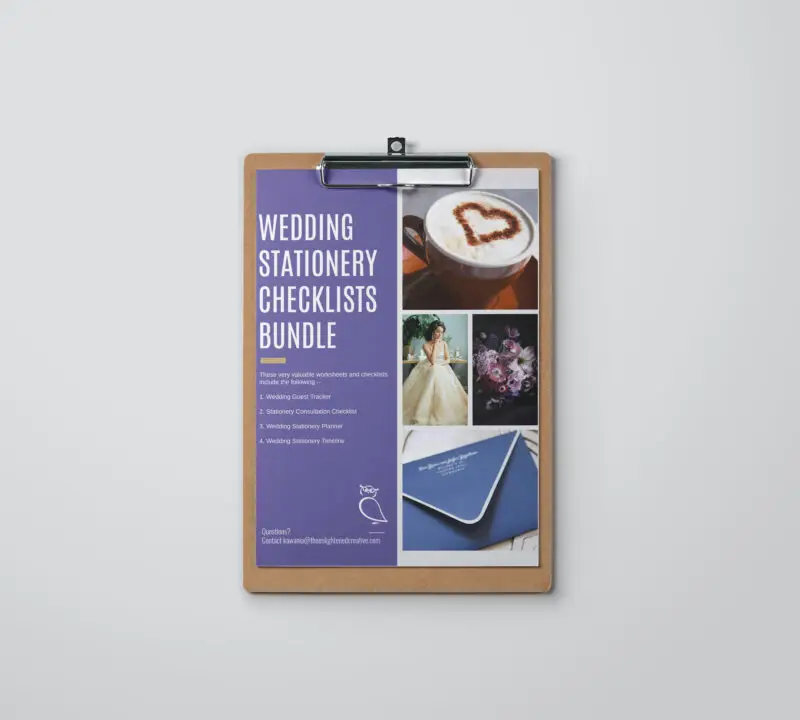 Wedding Stationery Checklists Bundle. The Enlightened Creative.