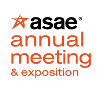Asae annual meeting and exposition logo. The Enlightened Creative.