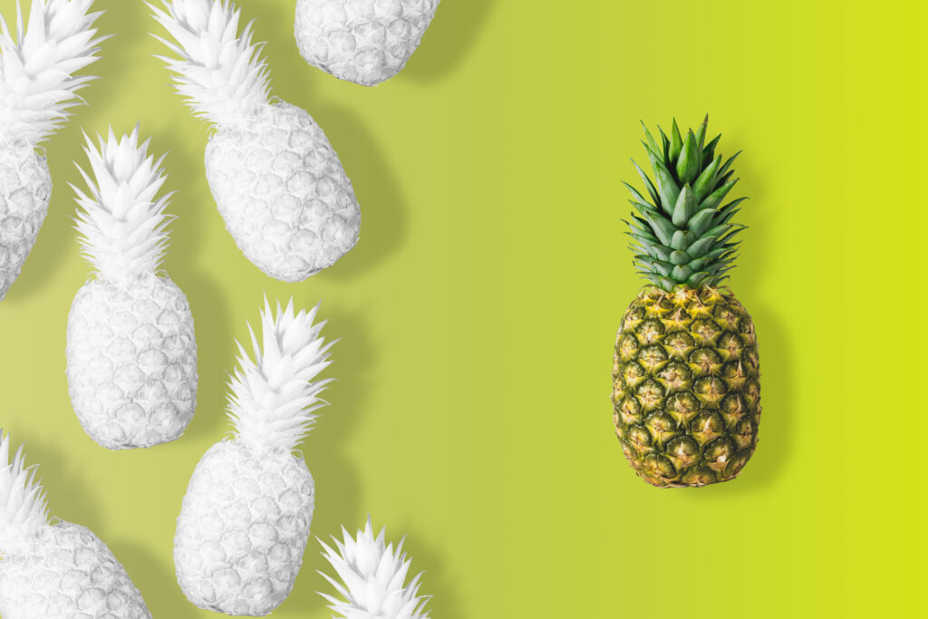 Hospitality Pineapple. White Pineapple. The Enlightened Creative.