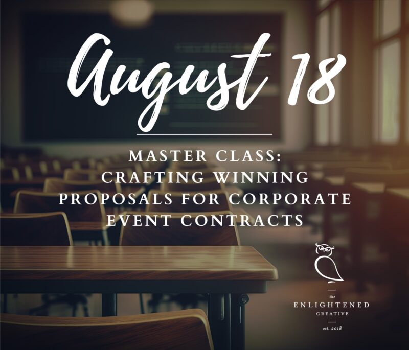 2025 Brainery Master Class: “Crafting Winning Proposals for Corporate Event Contracts”